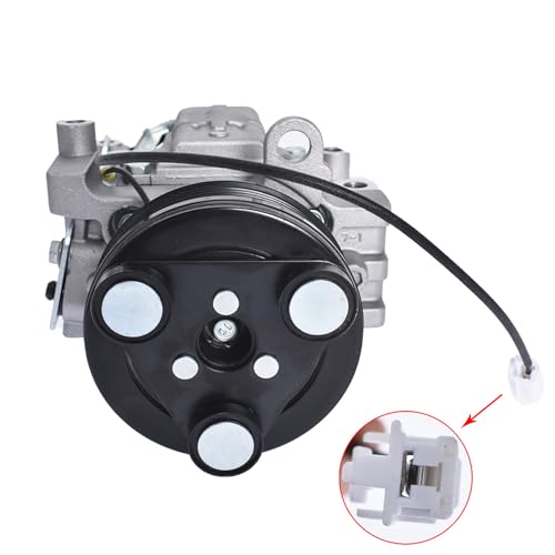 WFLNHB Compresor de CA y embrague de A/C, puertos de A/C, 5 ranuras de repuesto para Mazda 3 2004-2009 3 Sport 2009 reemplazo para Mazda 5 2006-2010 2.0L 2.3L CO 10759C 58463 BP4S61K00 CC43 455555 E