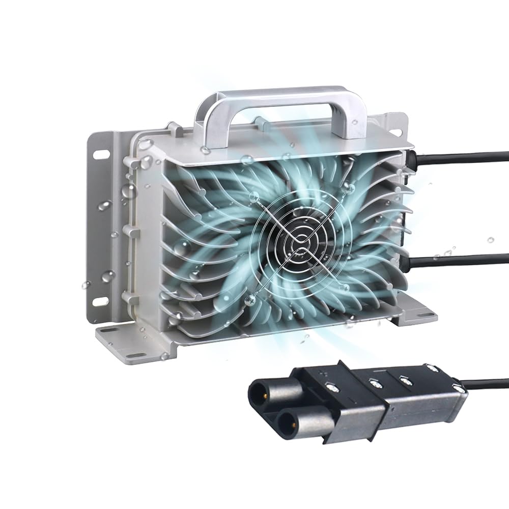 Cargador de batería de 48V 17A para Yamaha Golf Cart G19 G22, con enchufe de 2 pines, impermeable IP67