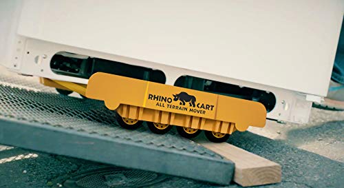 Rhino Cart All Terrain Mover - Carro rodante móvil todo terreno para aparatos pesados, muebles y manejo de materiales de construcción con capacidad de carga de 2,000 libras, ocho ruedas de uretano