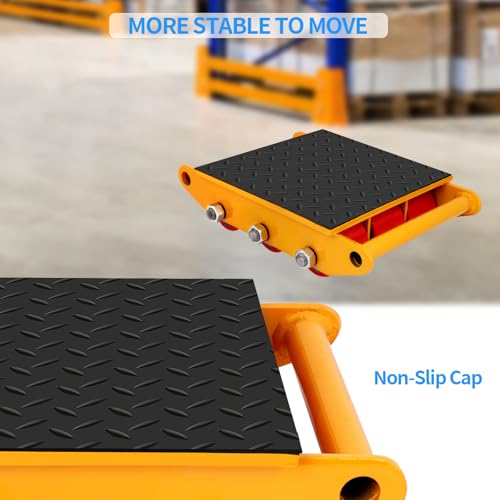 Patines de máquina de alta resistencia, maquinaria de patinaje rodante con cinturón antideslizante, motor de maquinaria para equipos de mudanza industrial, 15T/33000lbs