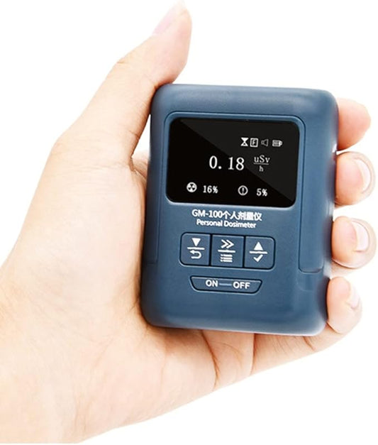 GENYS Mini dosímetro portátil/contador Geiger/detector de radiación nuclear Beta Gamma X Data Logger Registrador de datos en tiempo real Equipo de prueba de monitoreo de alta sensibilidad (Tamaño : Tipo 1)