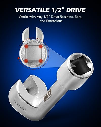 Orion Motor Tech Juego de llaves de vaso de línea de inyector diesel de 1/2 pulgada y 24 piezas de extractor de inyector neumático para motores diesel, paquete