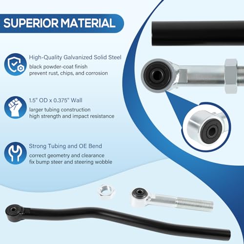Bonbo 170107-408800 - Barra de guía ajustable para suspensión delantera de 0 a 6 pulgadas, kit de elevación para Jeep Wrangler JK JKU 2007-2018