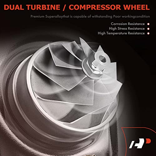 A-Premium HX55 HX55W Turbo Turbocompresor Kit compatible con Cummins Truck ISM ISME M11 Motor 1999-2012 10.8L
