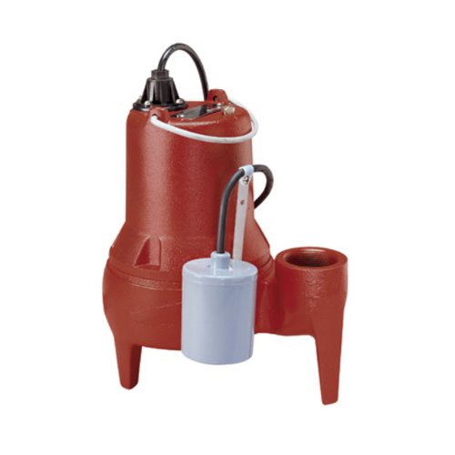 Liberty Pumps LE51A LE50-Series Bomba automática sumergible de aguas residuales, color rojo