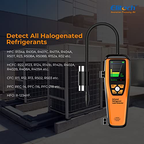 Elitech ILD-300 Detector avanzado de Fugas de refrigerante Probador de halógeno para HVAC CFC Recargables HCFC HFC 10 años de Vida útil