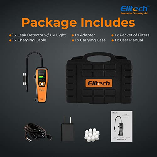 Elitech ILD-300 Detector avanzado de Fugas de refrigerante Probador de halógeno para HVAC CFC Recargables HCFC HFC 10 años de Vida útil