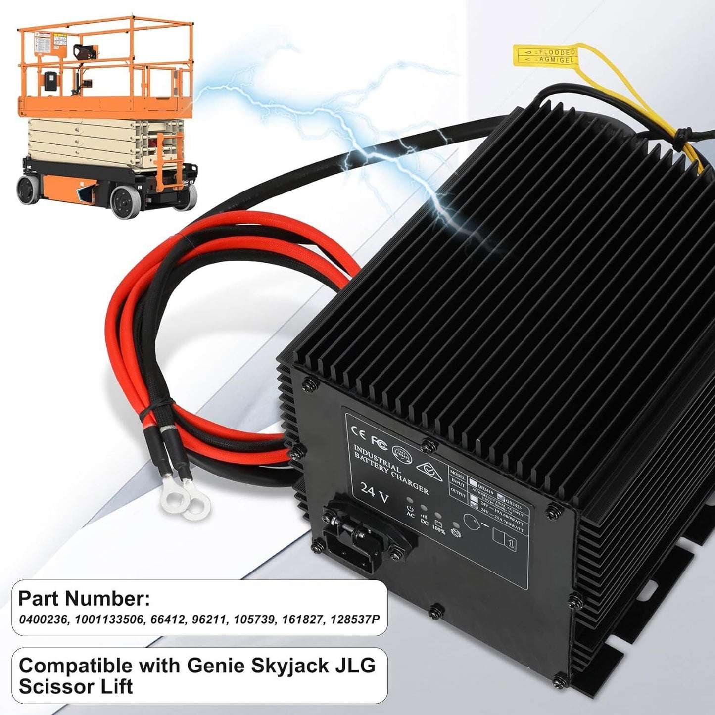 HB600 24B-24V Battery Charger 105739 96211 for Genie ,Skyjack, JLG Scissor Lifts