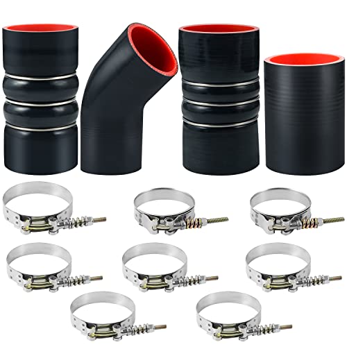 Turbo Intercooler - Kit de abrazaderas para botas intercooler compatible con Ford F250 F350 6.0L Diesel 2003-2007
