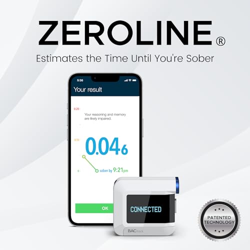 Alcoholímetro BACtrack C8 | Precisión de grado profesional | Conectividad inalámbrica opcional para Apple iPhone, Google y dispositivos Android Smartphone Samsung | Apple HealthKit Integration, color blanco