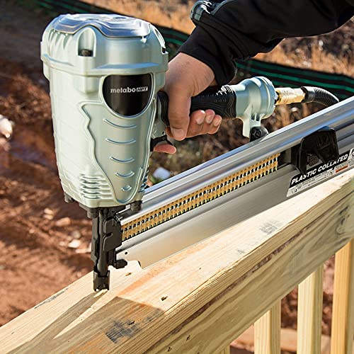 Metabo HPT Clavadora de enmarcado, la marca Pro Preferred de clavadoras neumáticas, revista de 21°, acepta clavos de enmarcar de 2 a 3-1/2 pulgadas, (NR90AES1)