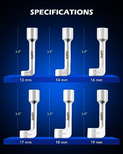 Orion Motor Tech Juego de llaves de vaso de línea de inyector diesel de 1/2 pulgada y 24 piezas de extractor de inyector neumático para motores diesel, paquete