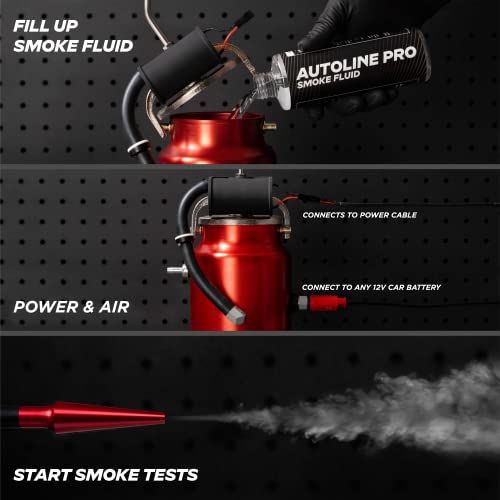 AutoLine Pro EVAP - Probador de fugas de máquina de humo con bomba de aire incorporada - Shop Series Plus - Probador de humo automotriz para detección de fugas al vacío - Bobina de humo de cerámica,