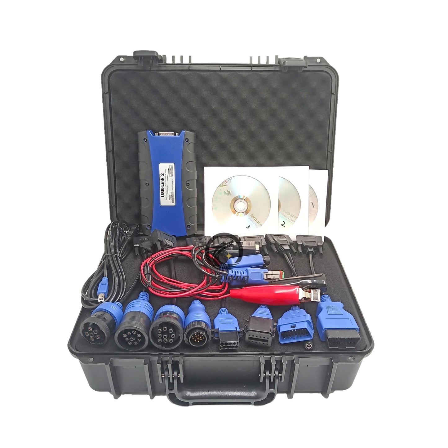 Escáner de diagnóstico 124032 Link 2 universal resistente Diesel Truck Excavator compatible con Nexiq Link 2 Heavy Duty Truck Scanner Diagnóstico USB Link 2 con adaptador de interfaz Bluetooth