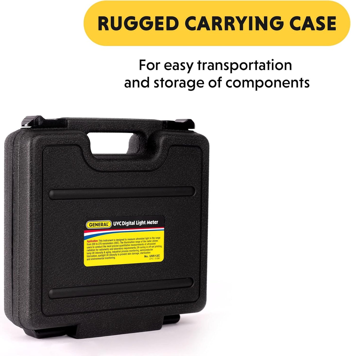 General Tools Medidor de luz ultravioleta UVC digital UV512C, 220 a 270 nM