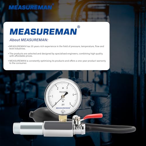 Measureman - Kit de prueba de gas de baja presión MA168
