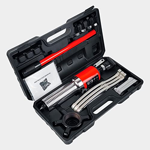 AMZCNC - Extractor hidráulico de engranajes de 15 toneladas ajustable, 3 mordazas, rodamiento de rueda separador de tracción 3 en 1, bomba de tubo de aceite, máquina de dibujo de tubo de aceite,