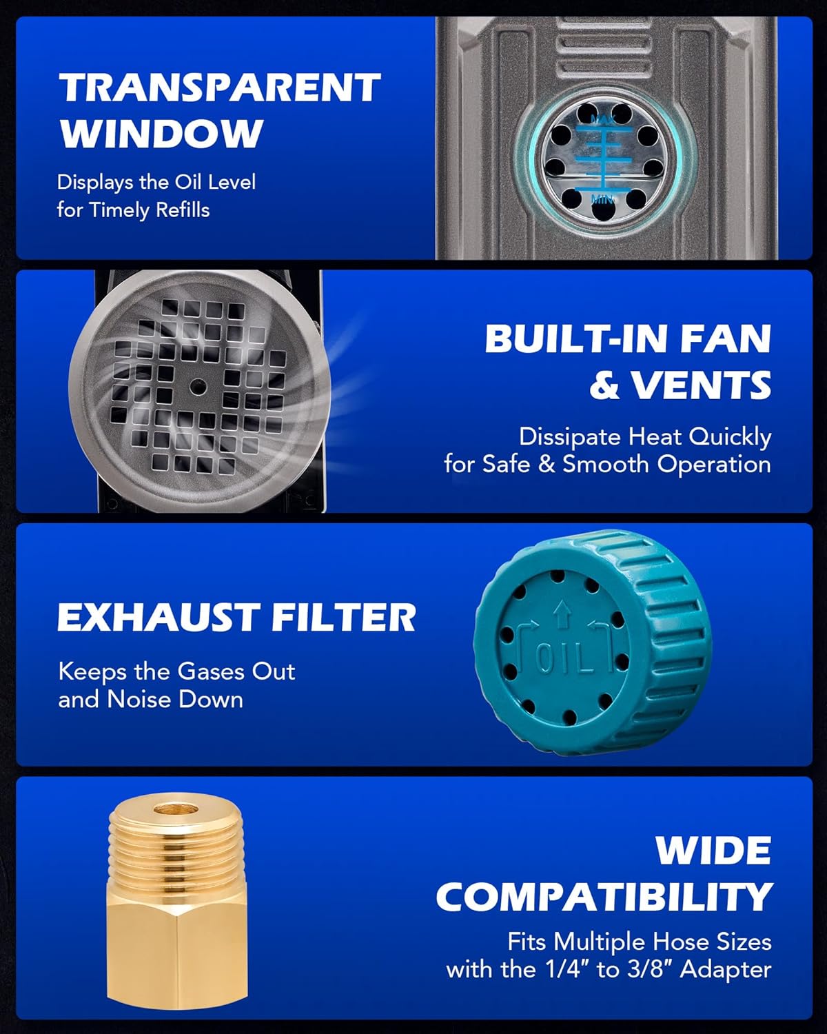 Orion Motor Tech Cámara de vacío de 3 galones con kit de bomba, bomba de vacío de 3.5 cfm y kit de cámara con tapa de vidrio templado manguera de 5 pies, kit de cámara de desgasificación al vacío para