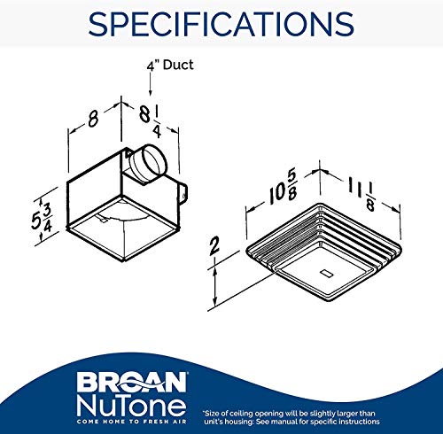 Broan 678 combinación de ventilador y luz, 678