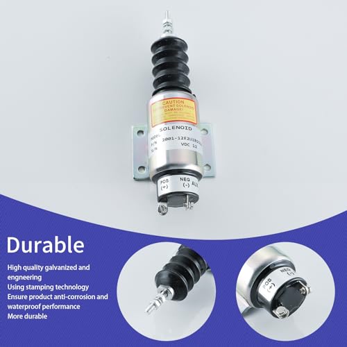 2001-12E2U1B1S1A - Solenoide de apagado de combustible SA-2606-A 3040174 FSS0065 2000-4505 para Woodward, Mitsubishi Mixer Camión, Snorkel Lift, UpRight Lift 12VDC