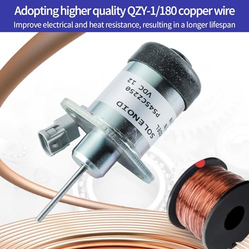 PS45CZ250 Solenoide de apagado de combustible 1G528-60010 1G939-60010 25-38773-00 PS45CZ290 para motor Kubota V2203 V2607 V3300 V3307 V388 0 V3 V3 800DI D1503 Solenoide de parada 12VDC