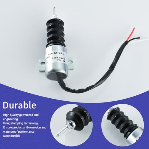P610-B1V12 - Solenoide de apagado de combustible P610-A1V12 P610-A5V12 de repuesto para motor Trombetta 120H 135H 135H 3116 320B 322B 322C 325B 446B 446D 539 561M solenoid 12 V CC