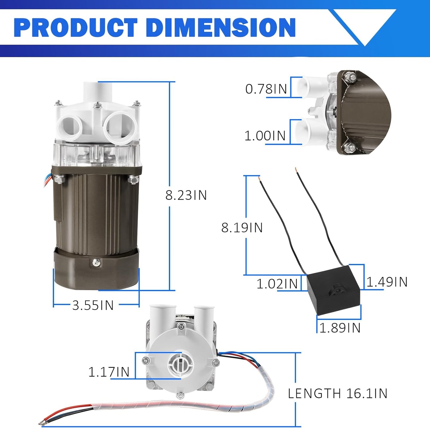 S-0730 Motor de máquina de hielo de repuesto para máquinas de hielo Hoshizaki KM Series 120V 60W, conjunto de motor de bomba de agua para Hoshizaki S-0730, KM-1200S, KM-1300S