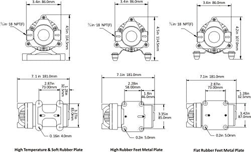SEAFLO 12V 1.5GPM 120PSI 36-Series Bombas de diafragma de presión de agua pulverizador agrícola autocebante