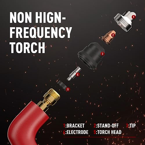 ANDELI 5 en 1 cortador de plasma soldador combo, 160Amp 110/220V Máquina de soldadura de doble voltaje, Gas MIG/Flux MIG/Lift TIG/Stick/Cut Multi-Proceso Soldador (MCT-416 PRO)