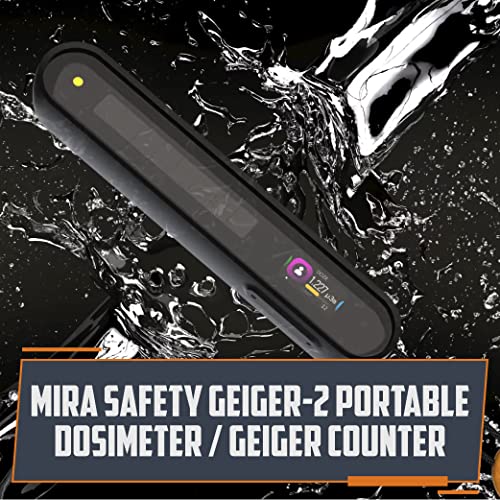 MIRA Safety - Dosímetro portátil Geiger-2 actualizado | Detector de radiación nuclear digital, compacto, profesional, contador Geiger-Counter | Detección de dosímetro personal Probador de rayos X beta