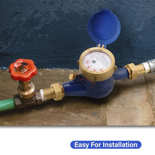Medidor de agua Measman, acoplamientos NPT de 3/4 pulgadas