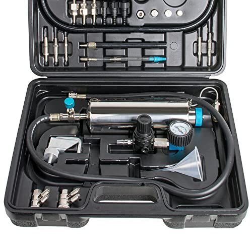 Kit limpiador de inyector de combustible sin desmontaje, probador de inyector sin desmontaje, juego de herramientas de limpieza de sistema de combustible para automóvil, 145PSI para automóviles de