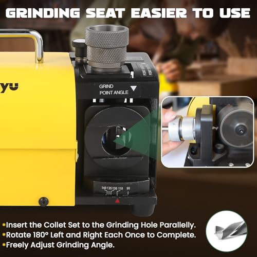 Huanyu MR-13B High-precision Drill Bit Grinder Portable Drill Bit Sharpener Re-sharpener Angle Grinding Machine, Grinding Range: ф3-ф13 (110V, CBN (for HSS))