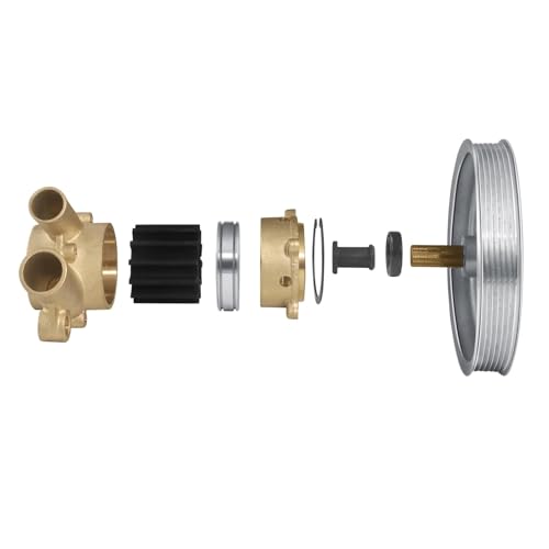 3812697 21214596 3862487 3858229 (impulsor original, rodamiento NSK) Bomba de agua de mar crudo con polea de correa doble V para Volvo Penta 4.3L 5.0L 5.7L V6 V8