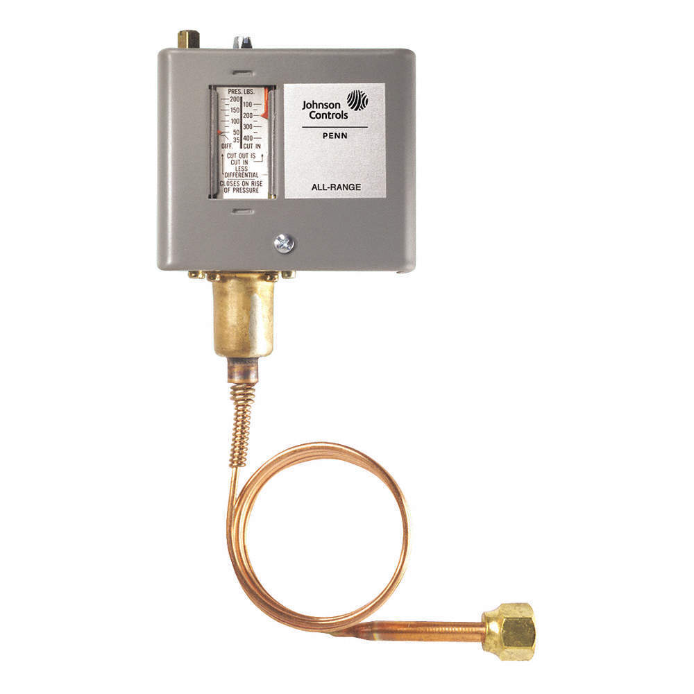 JOHNSON CONTROLS P70AB-2C Pressure Control,Low,20 In to 100