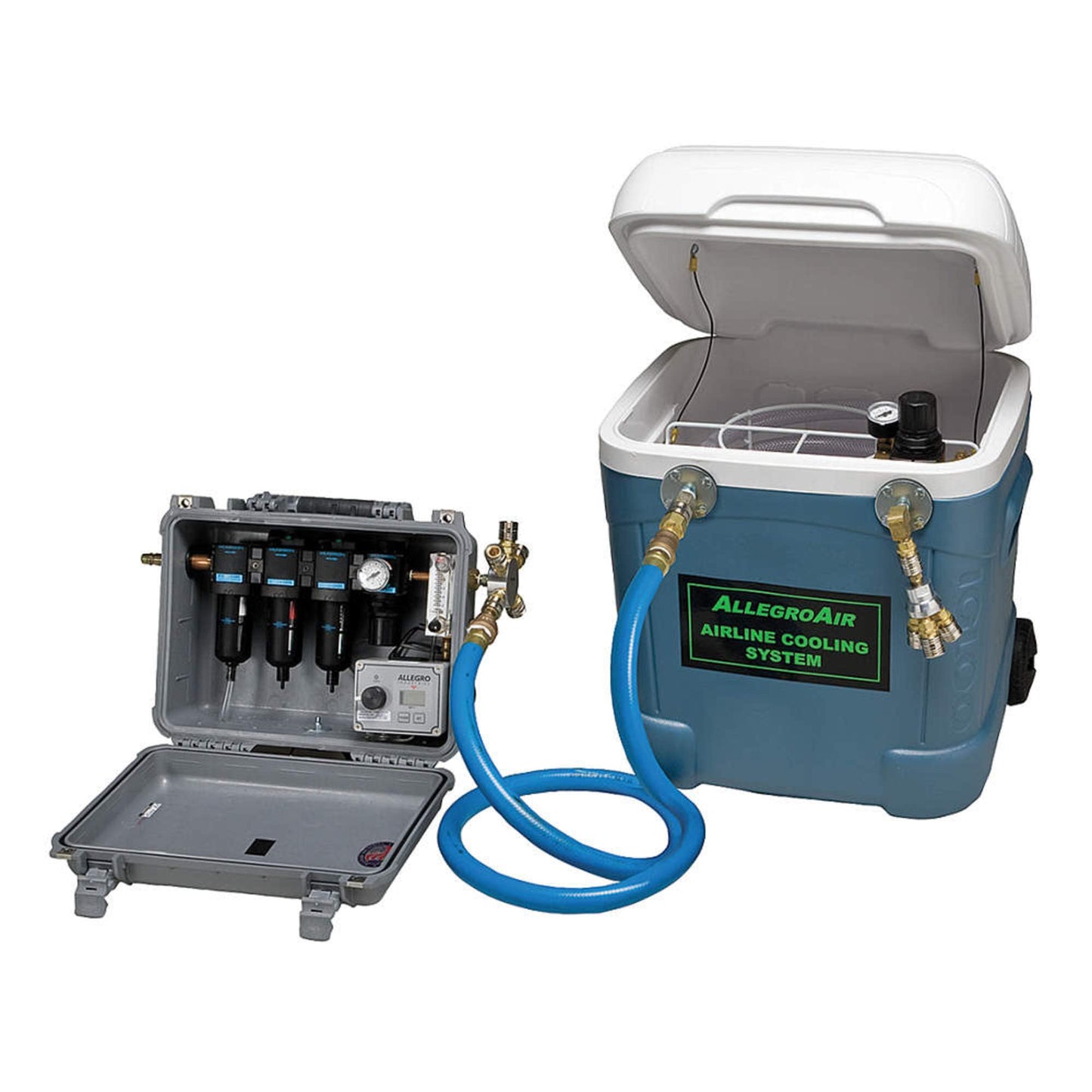 Allegro Industries 9820-HP Sistema de refrigeración para aerolíneas, estándar Enfriador Igloo MAXCOLD (6624 litros) grado de la FDA, estándar sanitario 3-A, tubería del PVC para la bobina de enfriamiento de la temperatura