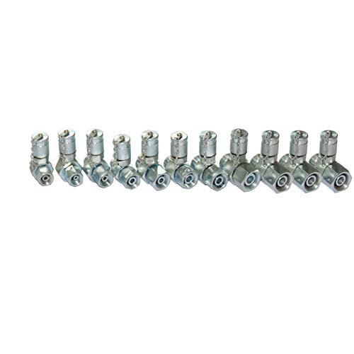 XZT DKO Metric - Juego de 11 camisetas hidráulicas giratorias giratorias, conector de tee hidráulico, juego de acoplamiento para sistema hidráulico, maquinaria de construcción de excavadoras