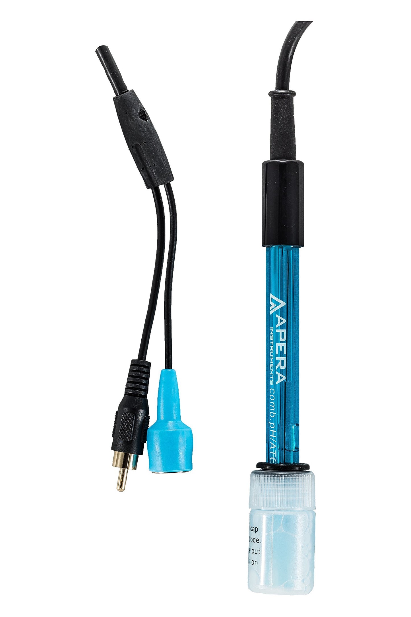 Apera Instruments Electrodo de pH todo en uno 201T-F, ATC, conector BNC/RCA, cuerpo de policarbonato AI1302