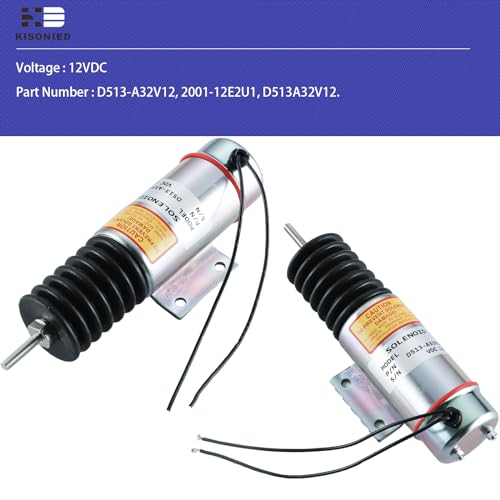 D513-A32V12 - Solenoide de apagado de combustible 2001-12E2U1 D513A32V12 de repuesto para Trombetta Genie JLG Stop solenoide 12VDC
