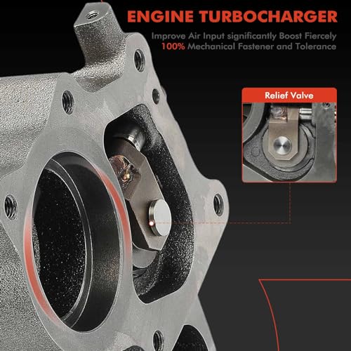 A-Premium Kit completo de turbocompresor turbo, con actuador y junta de desagüe, compatible con Chevy Silverado 2500 HD, Silverado 3500 y GMC Sierra 2500 HD, Sierra 3500, 01-04, 6.5L, Reemplaza # 12530339