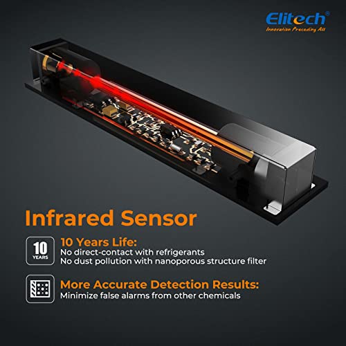 Elitech ILD-300 Detector avanzado de Fugas de refrigerante Probador de halógeno para HVAC CFC Recargables HCFC HFC 10 años de Vida útil
