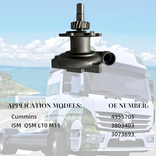 Bomba de agua mecánica para camión WP-HD6076 de refrigeración del motor compatible con Cummins ISM QSM L10 M11 y compatible con el número OE 4955705 3803403 3073693