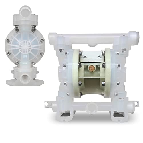 Bomba de diafragma de 3t/h de flujo de 0.23 pulgadas NPT de doble diafragma de 101 PSI de plásticos de ingeniería, bomba de transferencia neumática industrial, resistente a la corrosión QBY4-1599