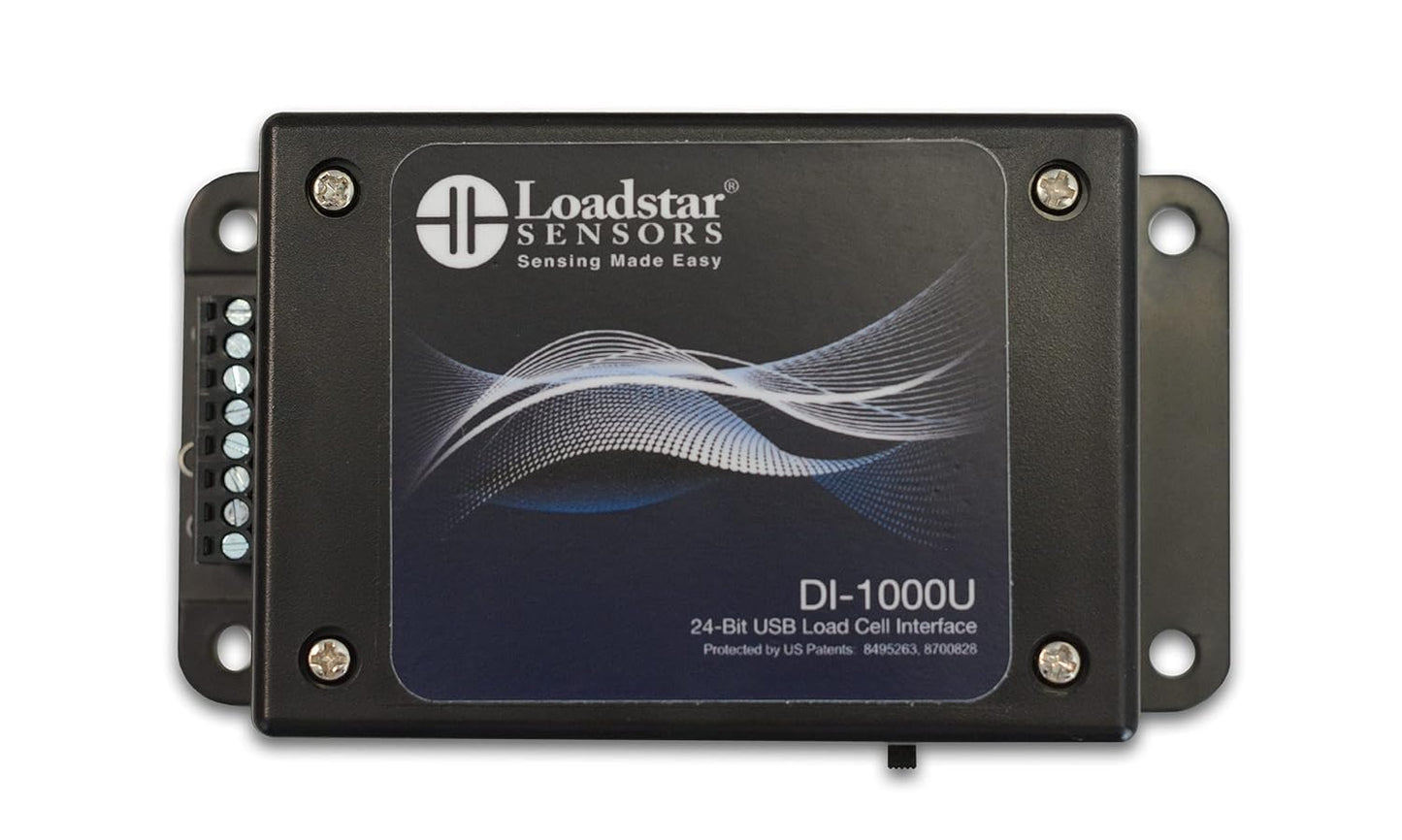 Interfaz de célula de carga USB de 24 bits DI-1000U con software LoadVUE Pro, velocidad máxima de datos 80 Hz, compatibilidad de celda de carga de 4 hilos, registro y análisis de datos en tiempo real