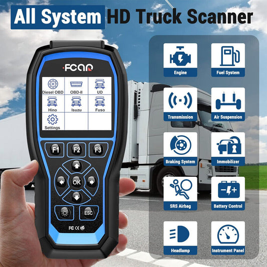 FCAR F506 Heavy Duty Truck OBD Scanner All Systems HD Diesel ABS SRS Diagnostic