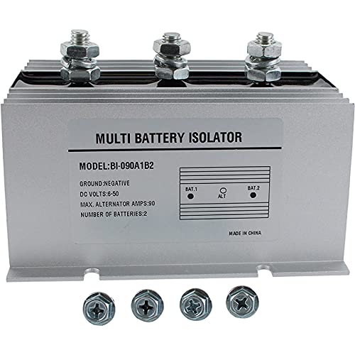 DB Electrical Alternador 626-01001 compatible con/reemplazo para aislador de batería dual Multi 2 de 90 amperios Marine, RV, vehículos EMS, camiones de bomberos/tierra negativa, 6-50 voltios CC Northwest Reg. MBG90