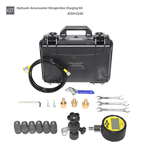 XZT GK-01SD Sistema de carga de nitrógeno acumulador hidráulico, kit de prueba de presión de nitrógeno, herramientas de carga de gas