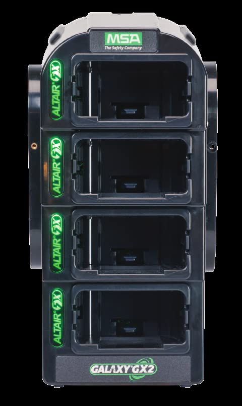 MSA 10127427 ALTAIR 5/5X Cargador detector multi-gas, cargador de sistema de prueba automatizado Galaxy GX2, estación de batería recargable de iones de litio, base de carga portátil para monitor de