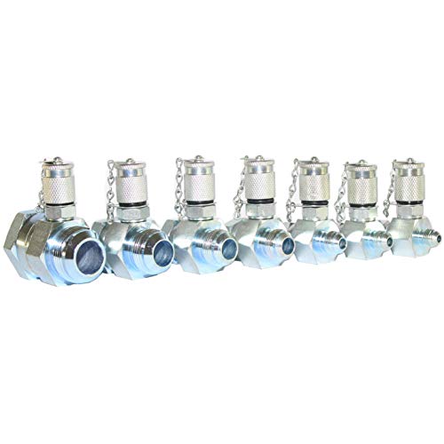 XZT JIC37 Paquete de 7 tees hidráulicos giratorios, conector en T hidráulico, juego de acoplamiento de probador para sistema hidráulico, maquinaria de construcción de excavadoras