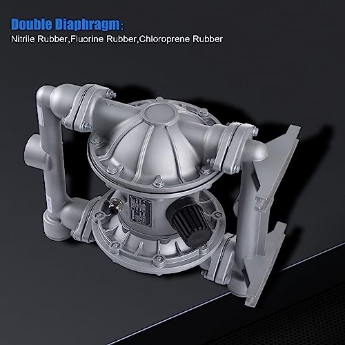 Bomba neumática de doble diafragma de 1-1/2 pulgadas de entrada/salida bomba de transferencia de aceite residual para productos químicos QBK-40 50 GPM de doble diafragma de polipropileno de hule de
